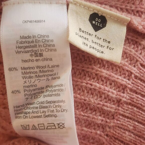 Madewell Sweater Womens XS Merino Wool Blend Button Pullover Do Well - Picture 6 of 10